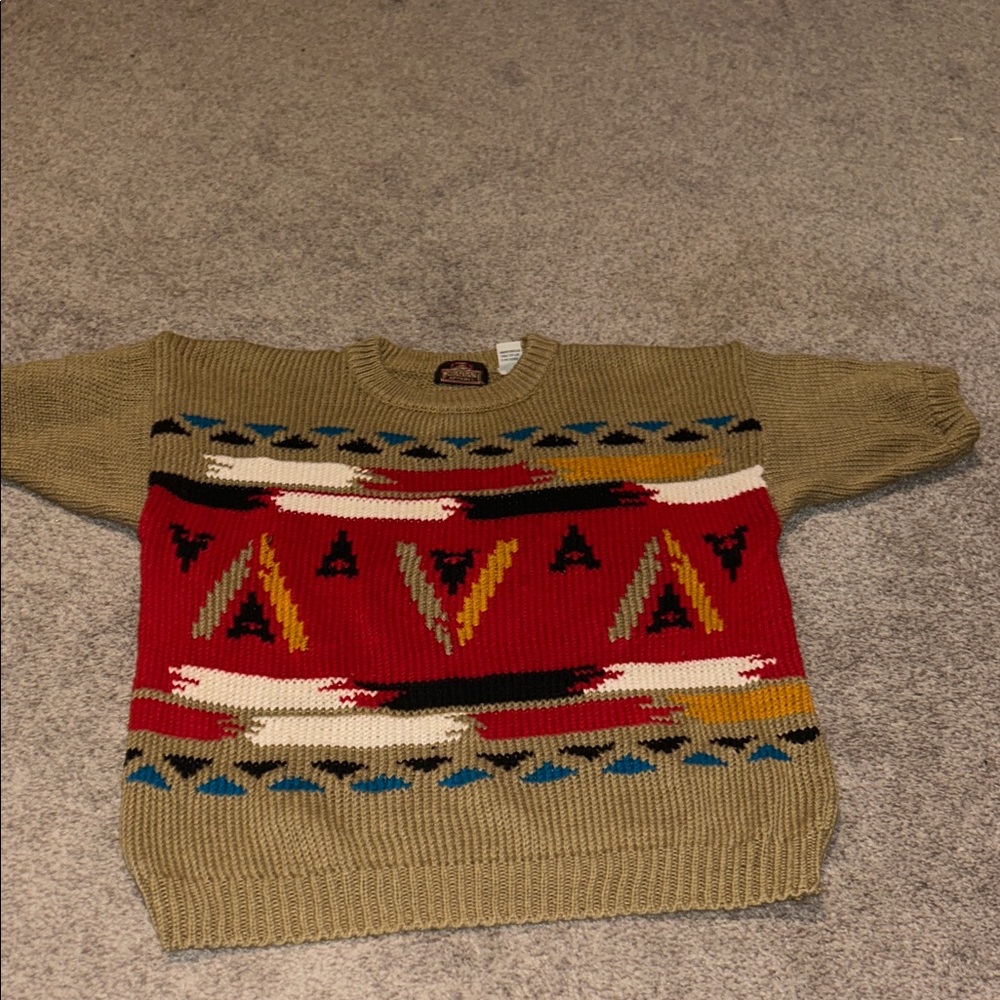 Vintage Geometric Crewneck Sweater